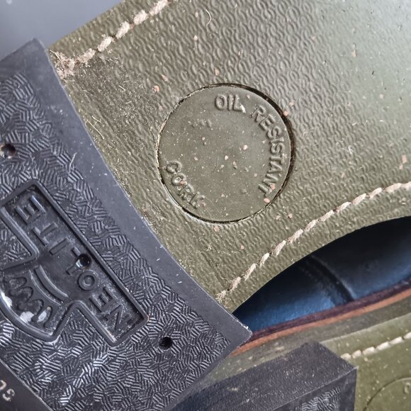 Vintage Red Wing 919 Green Sole 8.5 E Lineman Boots 12 6 code 1976 - Picture 7 of 15